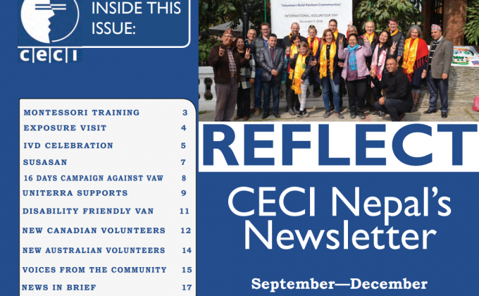 Infolettre du CECI N&eacute;pal - Septembre &agrave; d&eacute;cembre 2018 (en anglais)